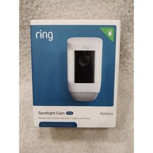 Ring Spotlight Cam Pro Outdoor‎ Wireless 1080p Battery White New/ Sealed